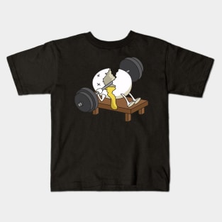 Smashed Egg Lifting Workout Kids T-Shirt